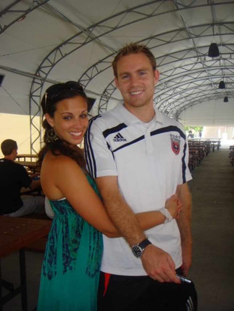 Bryan Namoff of DC United and his wife Nadine.