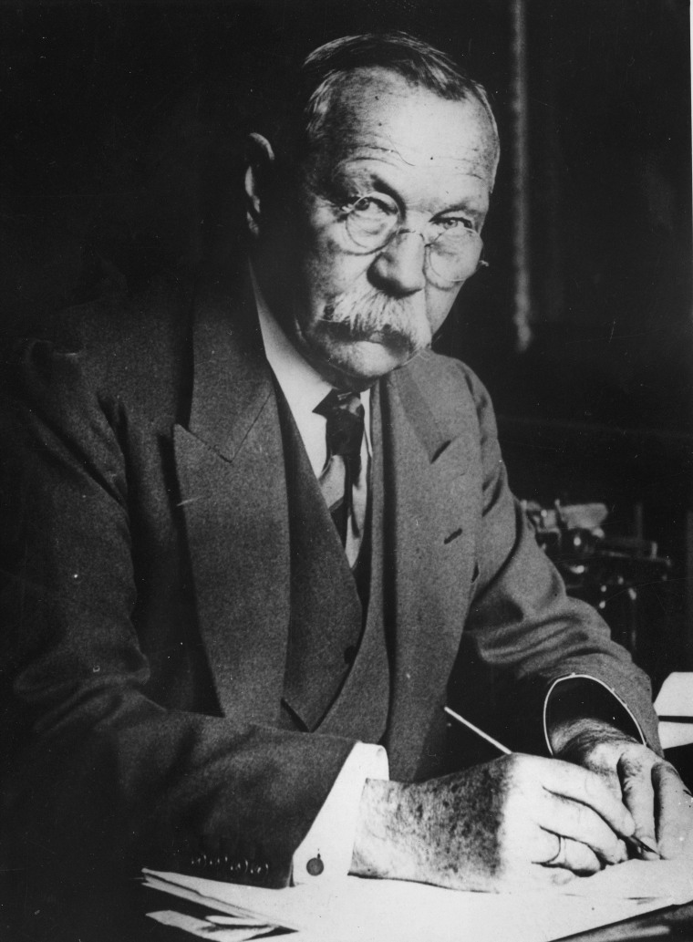 Image: Sir Arthur Conan Doyle (1859 - 1930) author best known for writing the Sherlock Holmes stories.