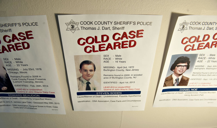 Image: Posters highlighting three cold cases