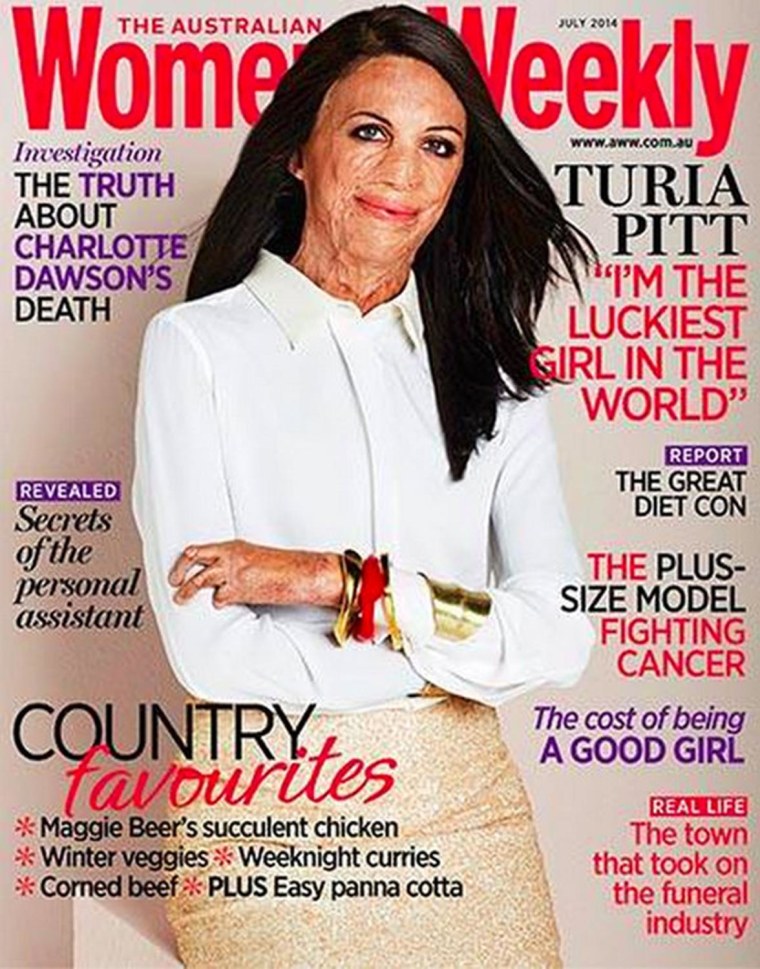 Turia Pitt on the cover of The Australian Women's Weekly