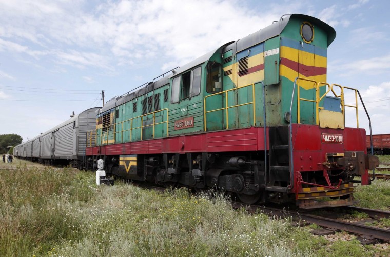 Image: Train carrying MH17 victims