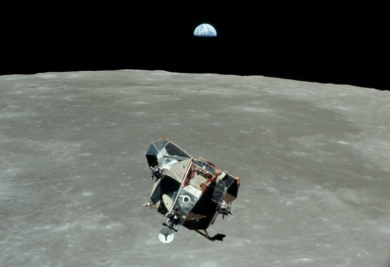 Image: Earthrise with LM