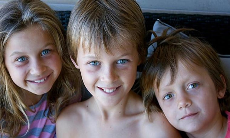 Image: Evie, Mo and Otis Maslin were among the passengers aboard MH17