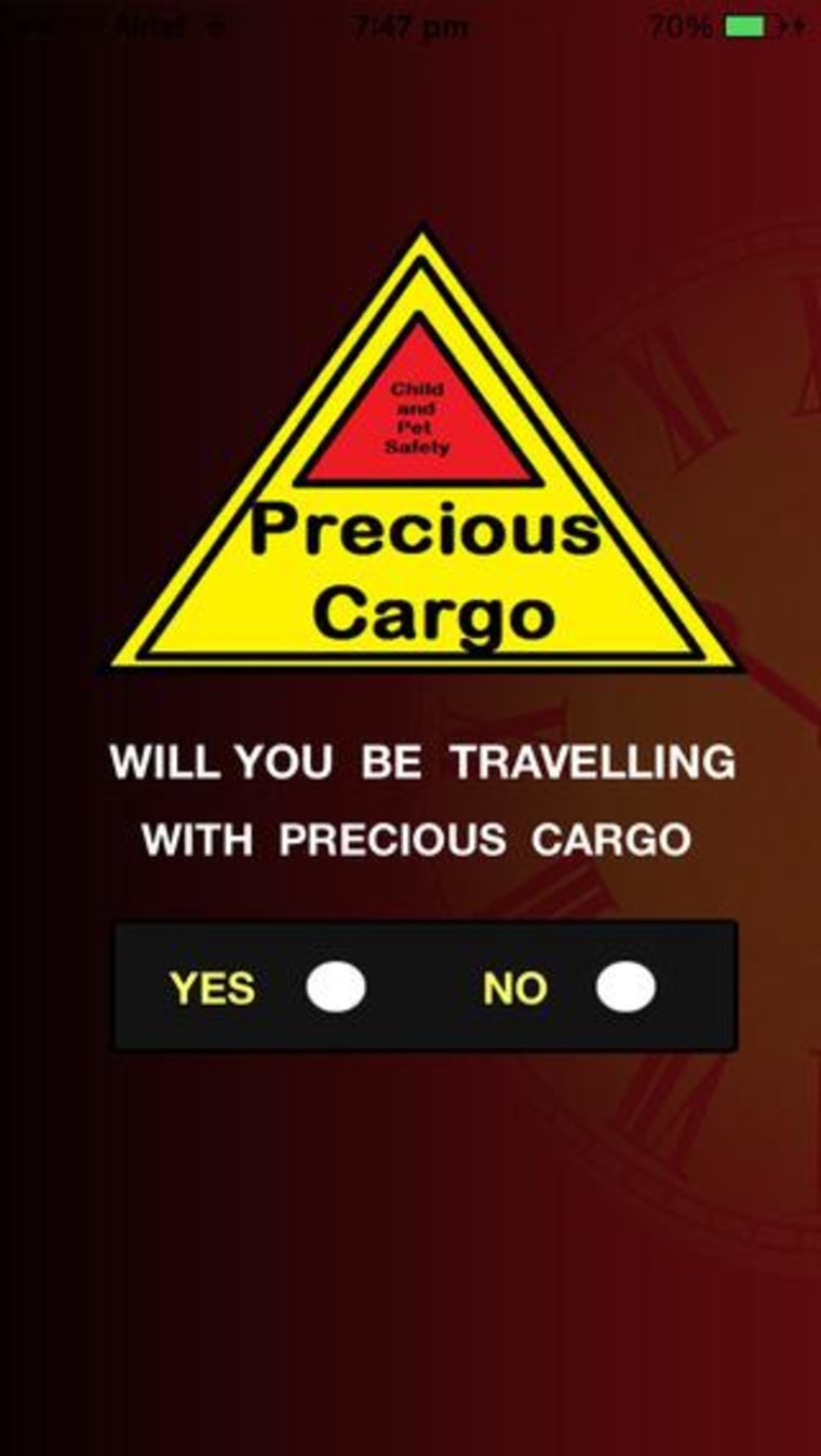 Image:  A screenshot from the Precious Cargo app.