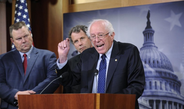 Image: Bernie Sanders, Jon Tester, Sherrod Brown