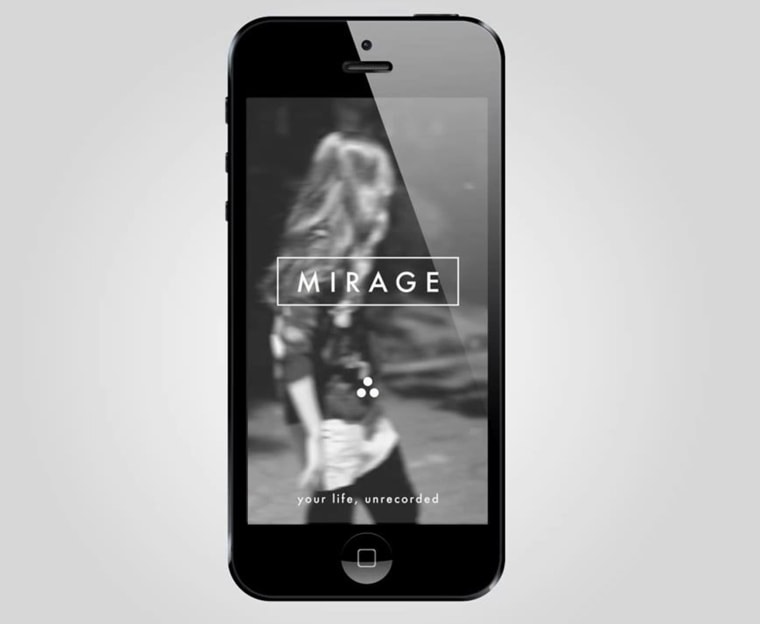 Image: MIRAGE, a ONE tap messaging app that lets you send UNRECORDED photo, video, text and voice messages.