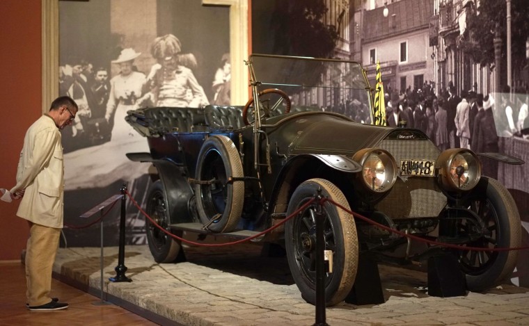 Image: On display at the Museum of Military History in Vienna, Austria, is the car in which Archduke Franz Ferdinand was assassinated in Sarajevo
