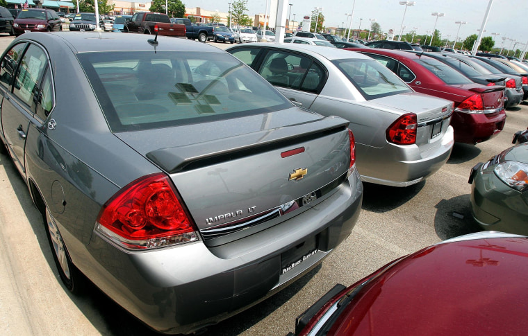 Image: Chevrolet Impalas are parked at a dealership in 2006.