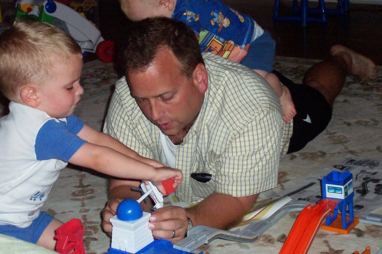 Dan Lindner and his son, Danny, who was killed in a truck-related accident