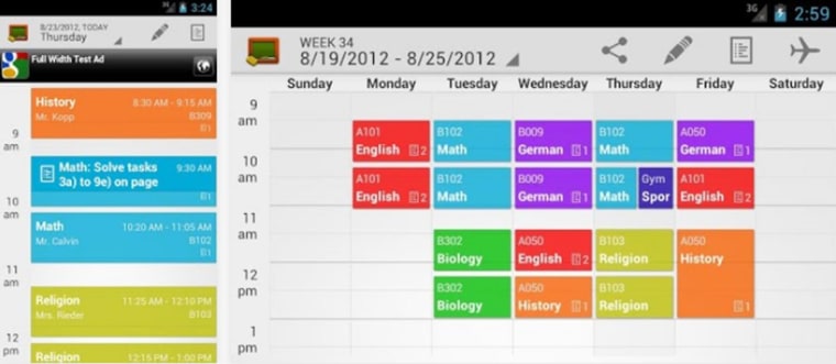 Image: My Class Schedule app