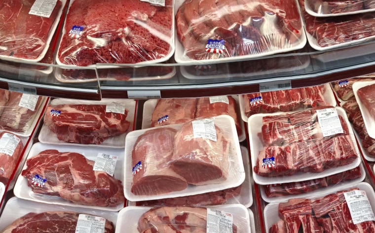 Image: Various cuts of beef and pork are displayed for sale in the meat department at a discount market in Arlington, Va. on Nov. 2, 2013.