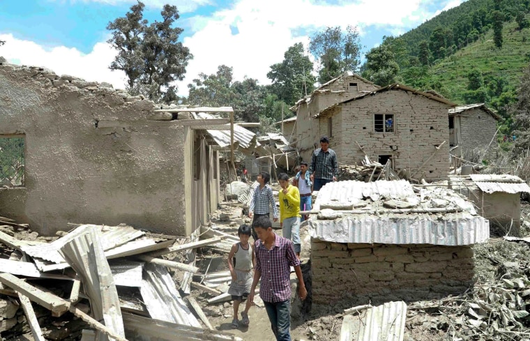 Image: Landslide area in Nepal