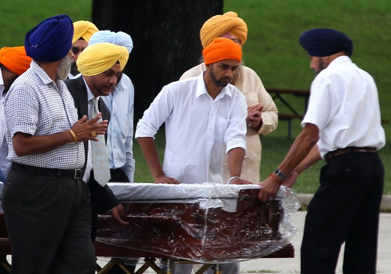 Image: Memorial service for the Sikh Temple shooting victims in Oak Creek