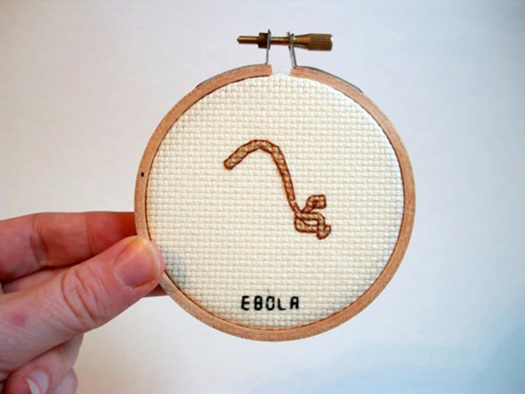 Image: An Ebola cross stich