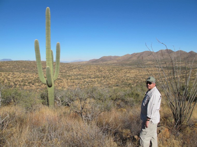 Image: Anthony Coulson, former DEA ASAC, visits the Chilton ranch on the U.S. and Mexico border in Arizona.