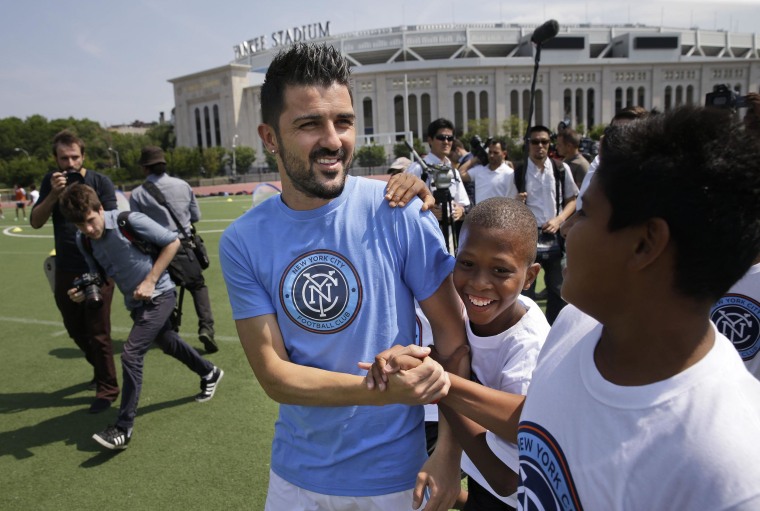 Image: David Villa, the Spanish all-time leading goal scorer, signed with the New York City Football Club.