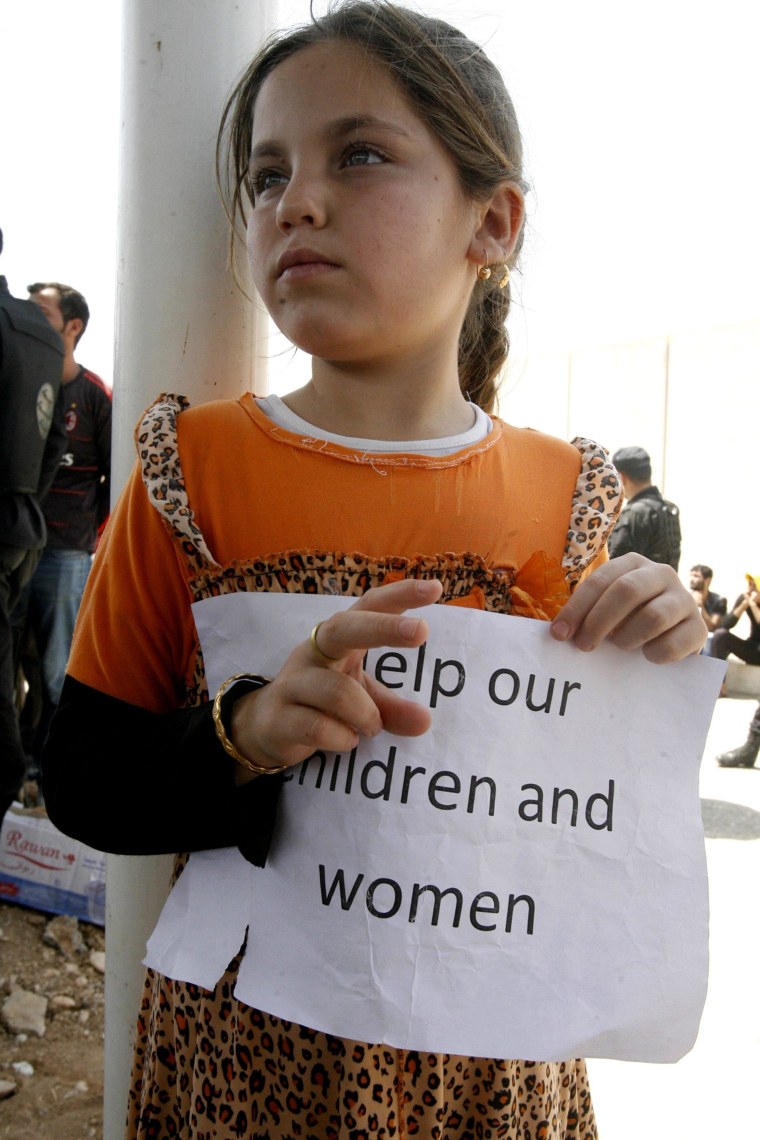 Image: Yezidis protest in Erbil