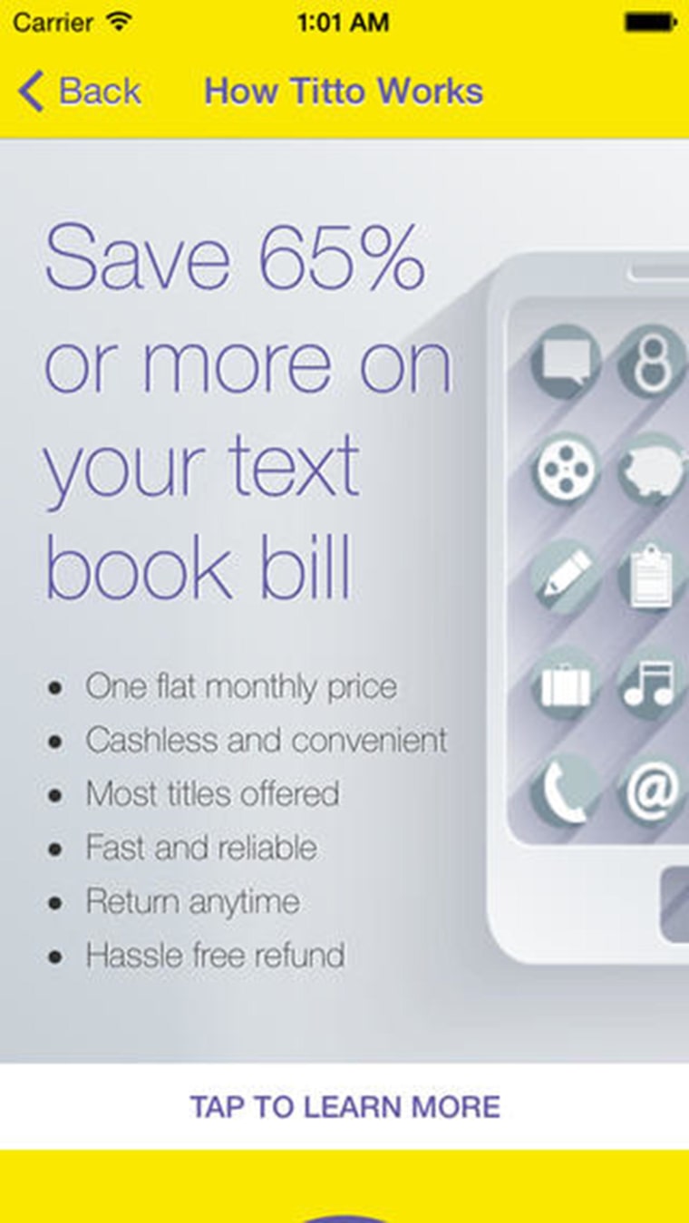Titto allows students to easily and cheaply rent textbooks.