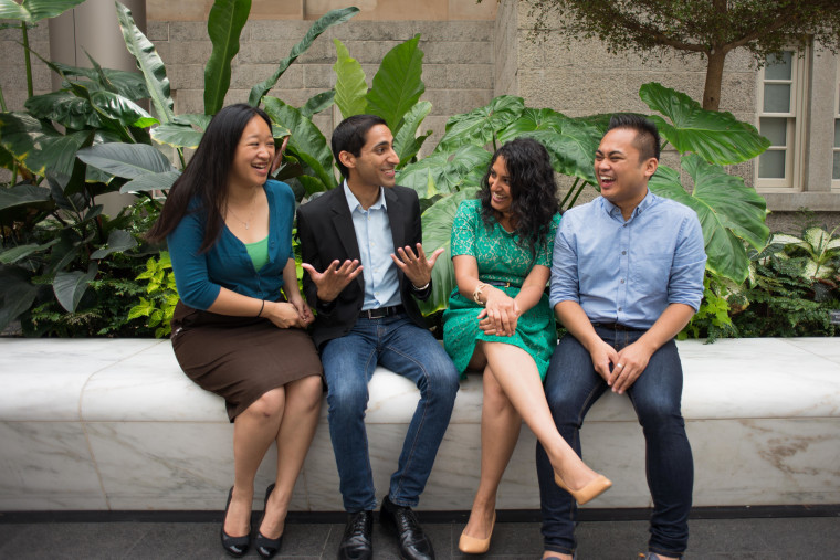 The Brain Trust co-founders are (left-to-right) Olivia Chow, Rohan Grover, Deepa Kunapuli, Vincent Paolo Villano.