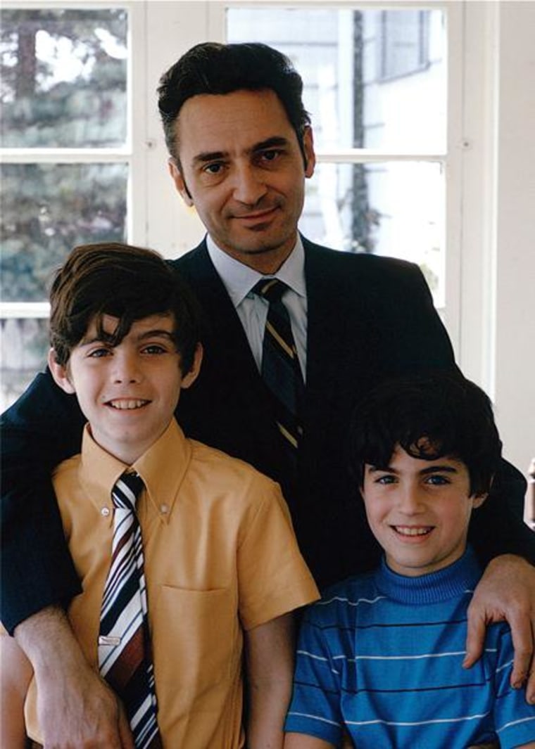 Eric Marcus, left, is pictured with his father, Irwin, and brother.