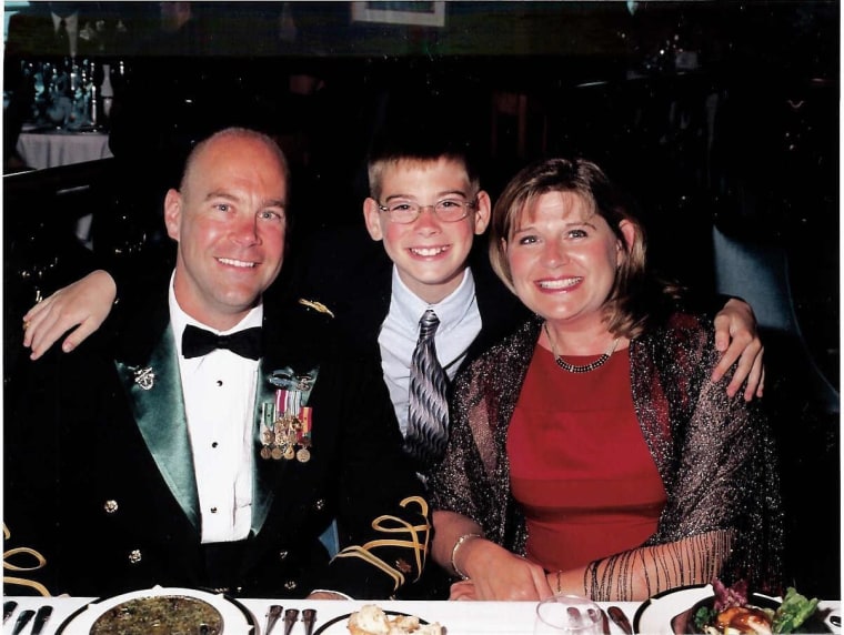 Brian and Kathy Haugen with their only son Taylor, who died in a football injury in 2008.