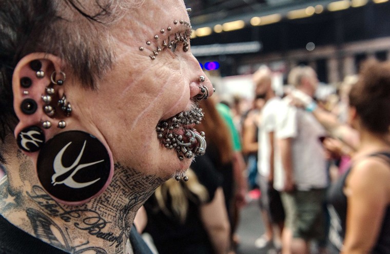 Image: Rolf Buchholz, the world's most pierced man