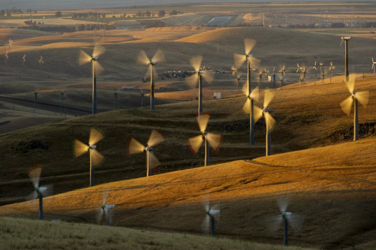 Image: Wind turbines line Altamont Pass near Livermore, Calif.