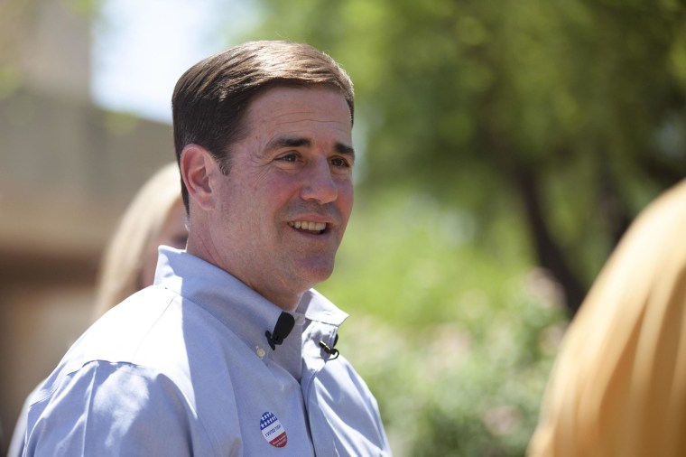 Arizona Gov. Doug Ducey in Phoenix during his election campaign in August.