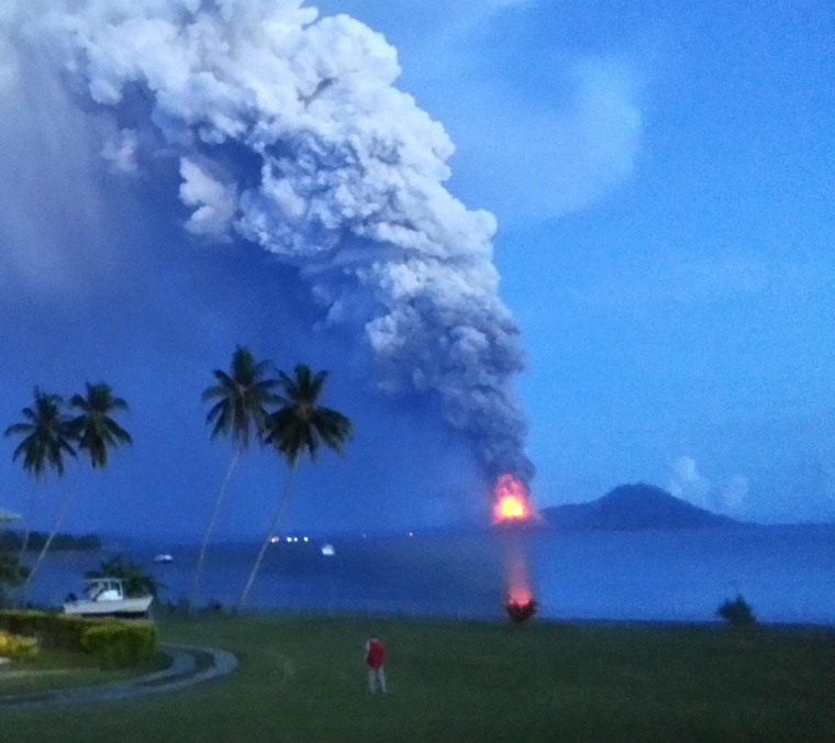 Image: Mount Tavurvur erupting in eastern Papua New Guinea