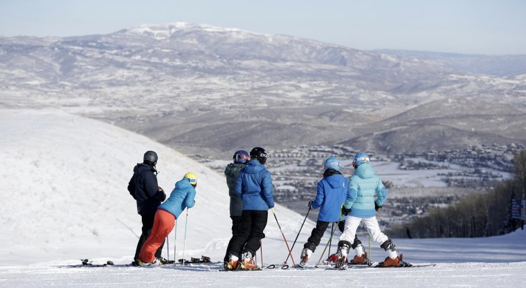 Image: Skiiers at Park City Mountain Resort in Park City, Utah