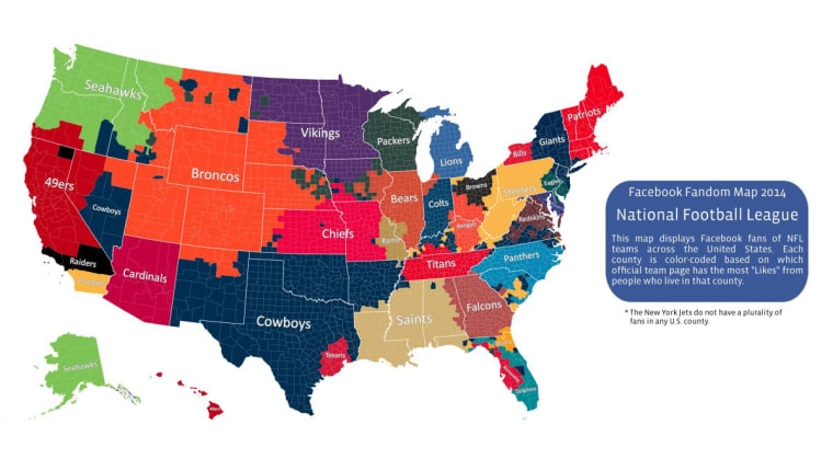 NFL Fans Facebook Map