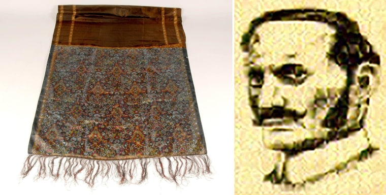 Image: A shawl that was taken from the murder scene of Jack the Ripper's fourth victim