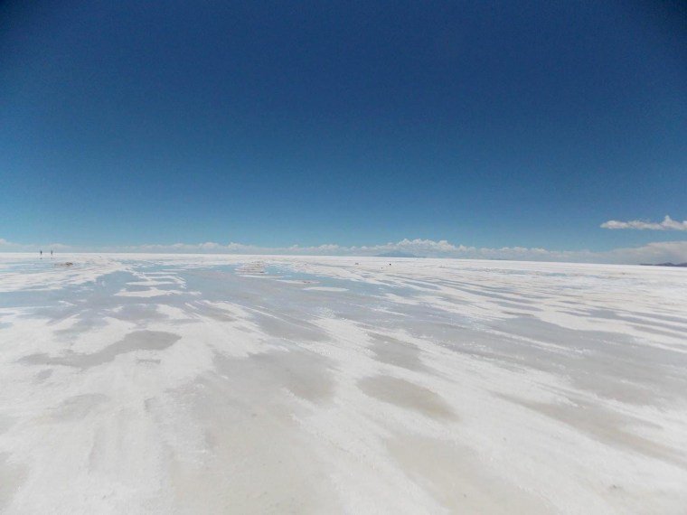 Image: Salar de Uyuni, salt water flats in southwest Bolivia.