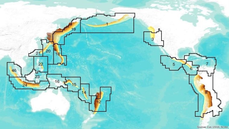 Image: Circum-Pacific subduction zones