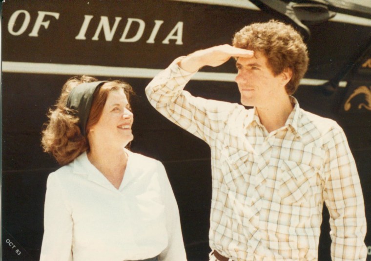 Lillian Lincoln Howell and her son Lincoln Howell, KTSF CEO, during the late 1970s, early 1980s. 