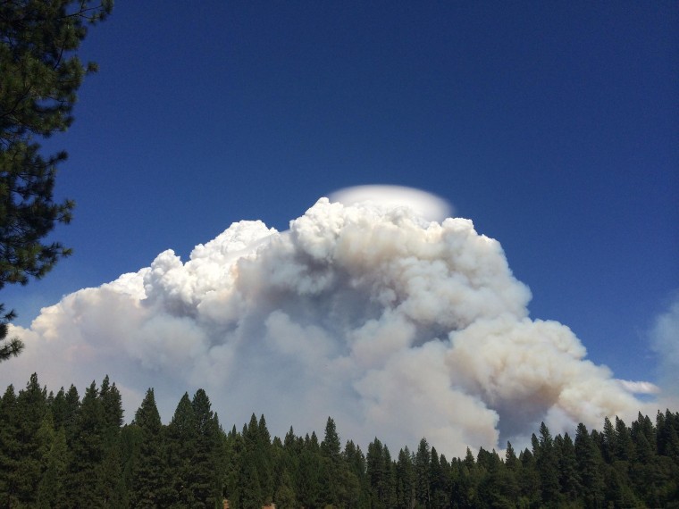 Image: Smoke from the King Fire billows into the sky.