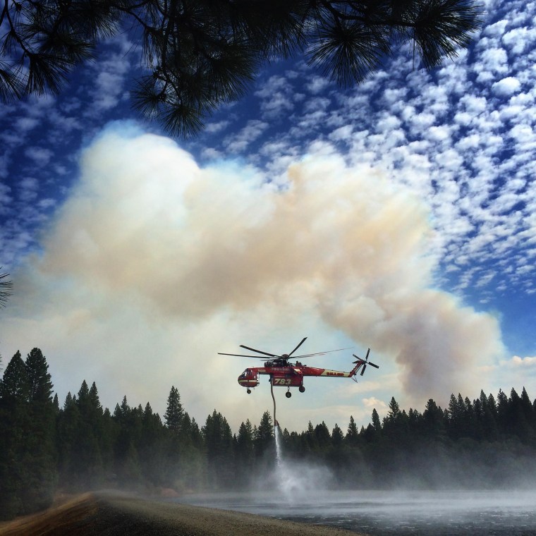 Image: Firefighters Collect Water To Fight California Wildfire