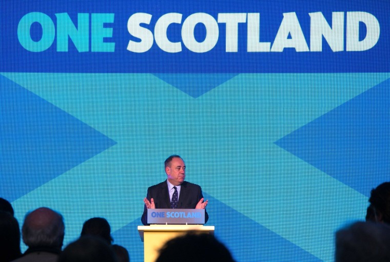 Image: Scottish First Minister Alex Salmond early Friday