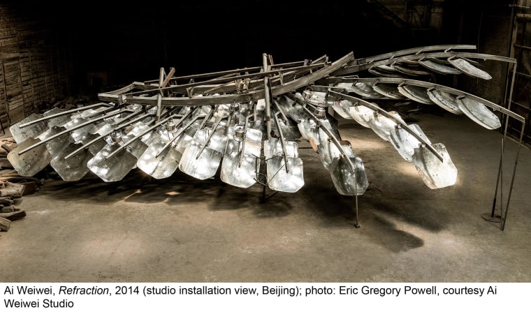 Ai Weiwei, Refraction, 2014 (studio installation view, Beijing)