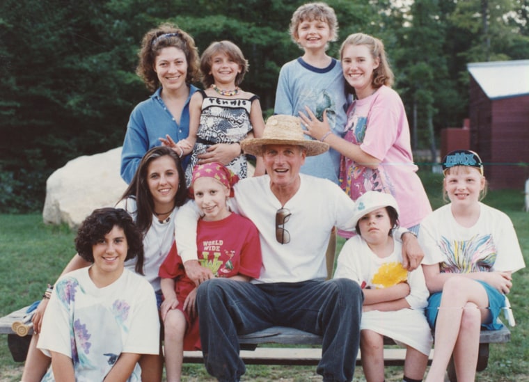 Image: Hollywood legend and philanthropist Paul Newman helping sick kids "raise a little hell" at camp.