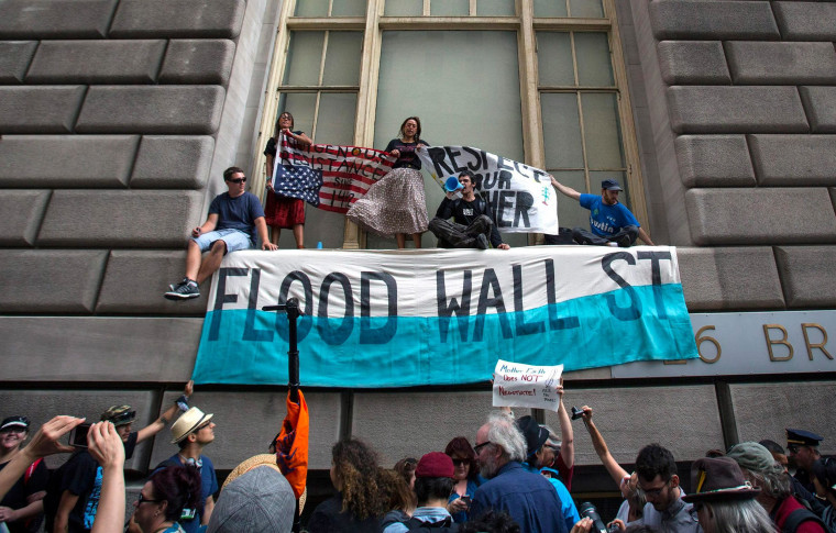 Image: Flood Wall Street march and rally in New York