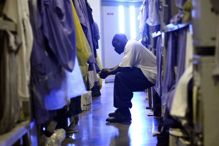 Image: An inmate in a California prison