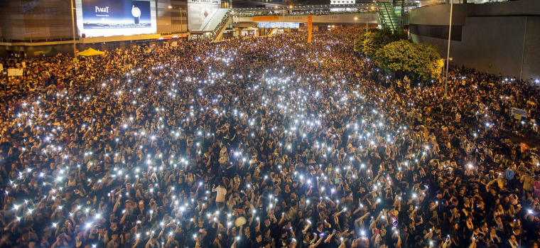 Image: Hong Kong sees second day of mass protests for Occupy Hong Kong.