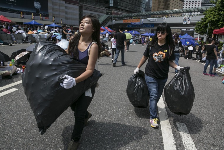 Image: Sit In Protest Continues In Hong Kong Despite Chief Executive's Calls To Withdraw