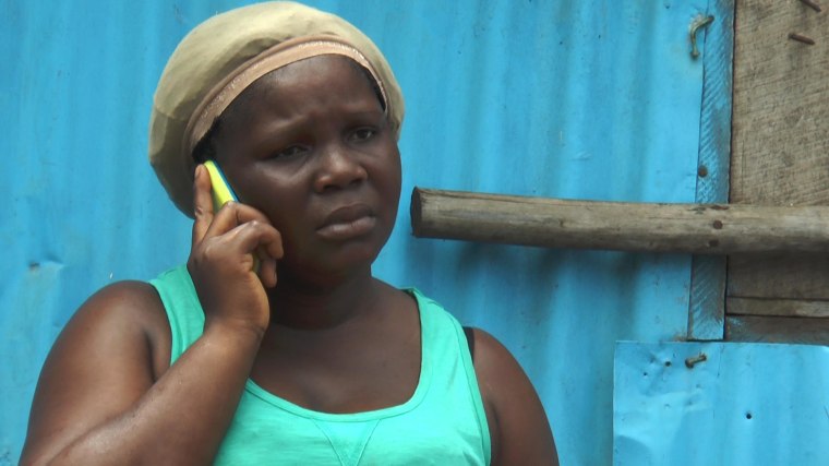 Image: Wife of man who died tearfully making a call.