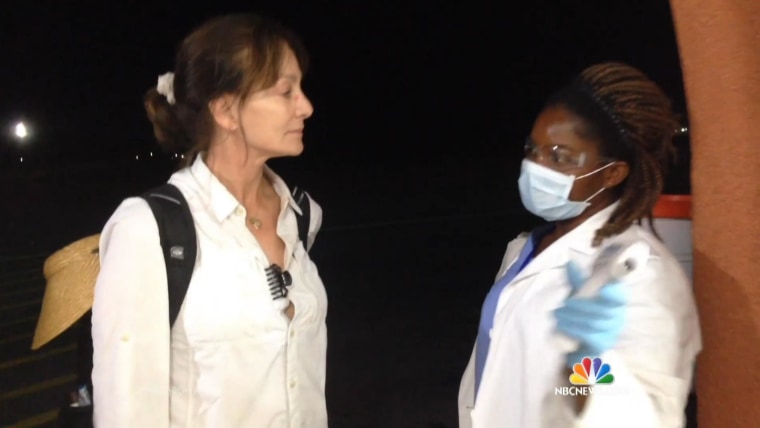 Image: Dr. Nancy Snyderman reporting on Ebola in Liberia