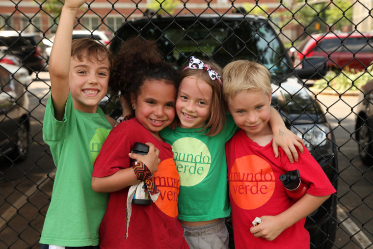 Students at Mundo Verde, a Spanish-language immersion charter school in Washington, DC.