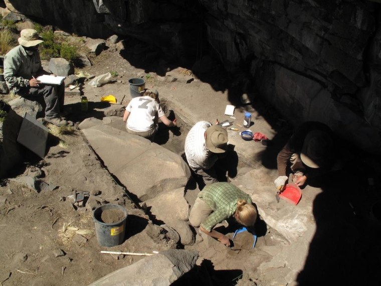 Image: Ancient rock shelter in the Peruvian Andes