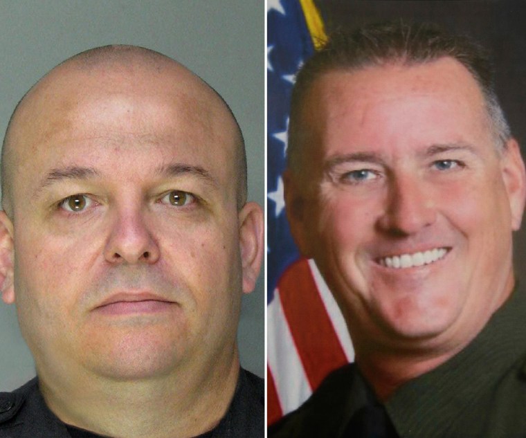 Sacramento County Sheriff's deputy Danny Oliver, left, and Placer County  Sheriff's Homicide Detective Michael David Davis Jr., right, were killed.