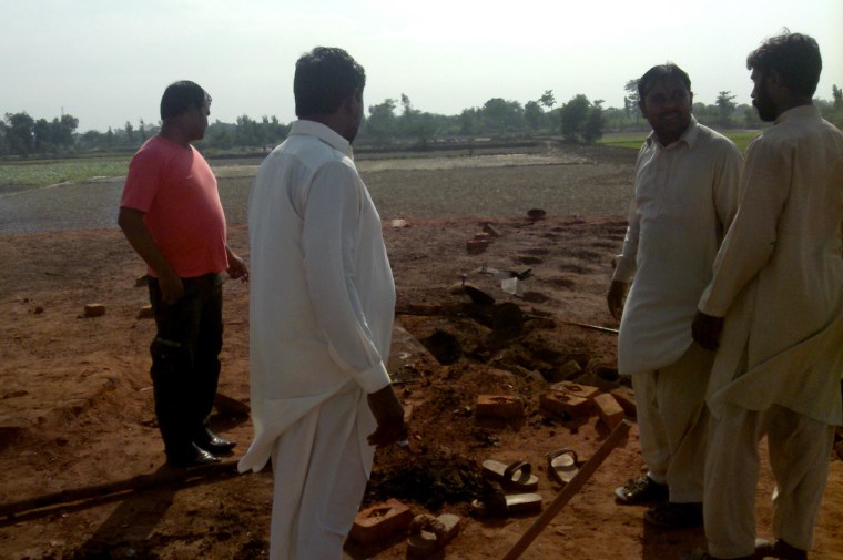 Image: The site where a young Christian couple were burned alive in Pakistan's Punjab province.